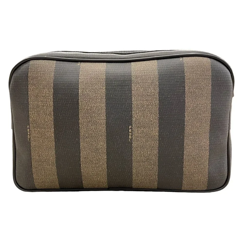Vintage FENDI PQUIN STRIPED Clutch/Cosmetics Case - Picture 10 of 16